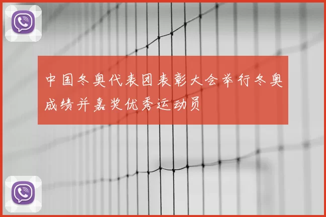中国冬奥代表团表彰大会举行冬奥成绩并嘉奖优秀运动员